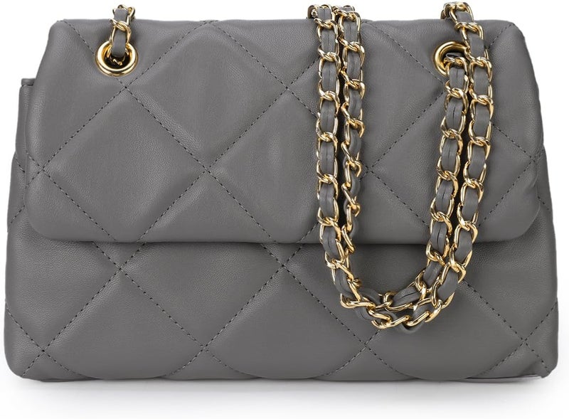 Gladdon Quilted Crossbody Purses for Women Small Ladies Shoulder Bags with Chain Trendy Clutch Purse Cute Designer Bag - Image 1